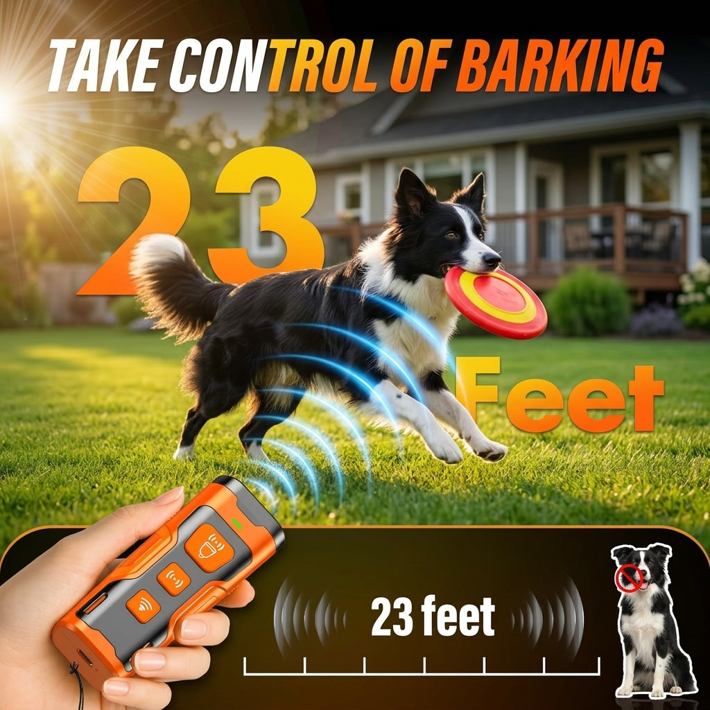 Anti bark trainer for dogs – PawBuddies™ ultrasonic bark deterrent with 35ft range