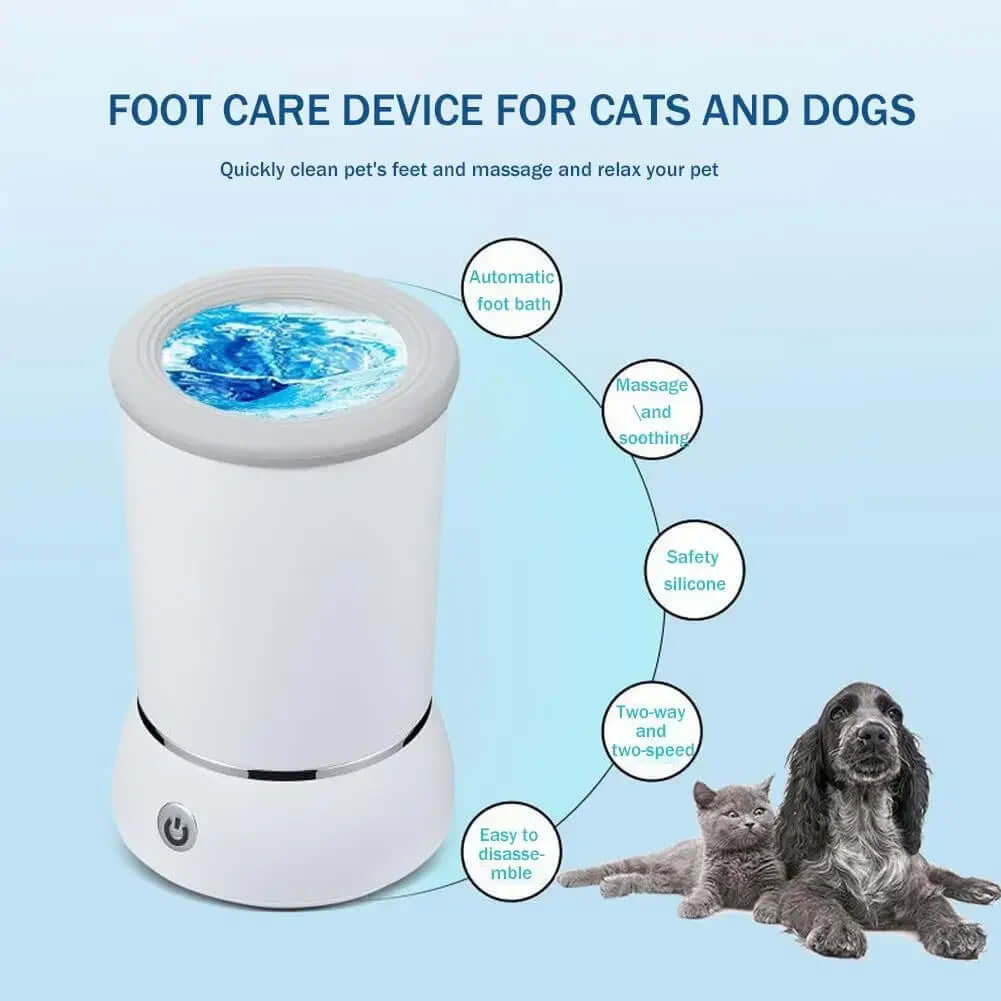 Electric dog paw washer – USB rechargeable automatic paw cleaner for dogs and cats by PawBuddies™