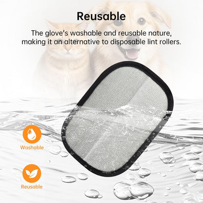 2PCS Pet Hair Removal Glove,Electrostatic Pet Hair Removal Gloves,Reusable Cat & Dog Hair Remover （2PCS）