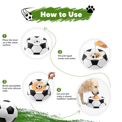 Suction cup dog bowl for no spill feeding and drinking