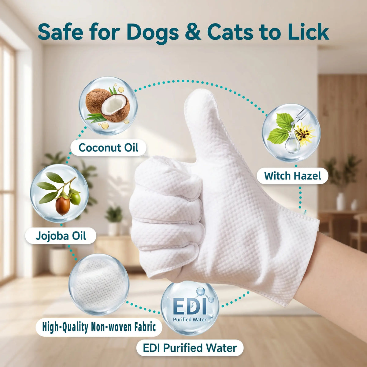 32 pack disposable pet grooming gloves for travel