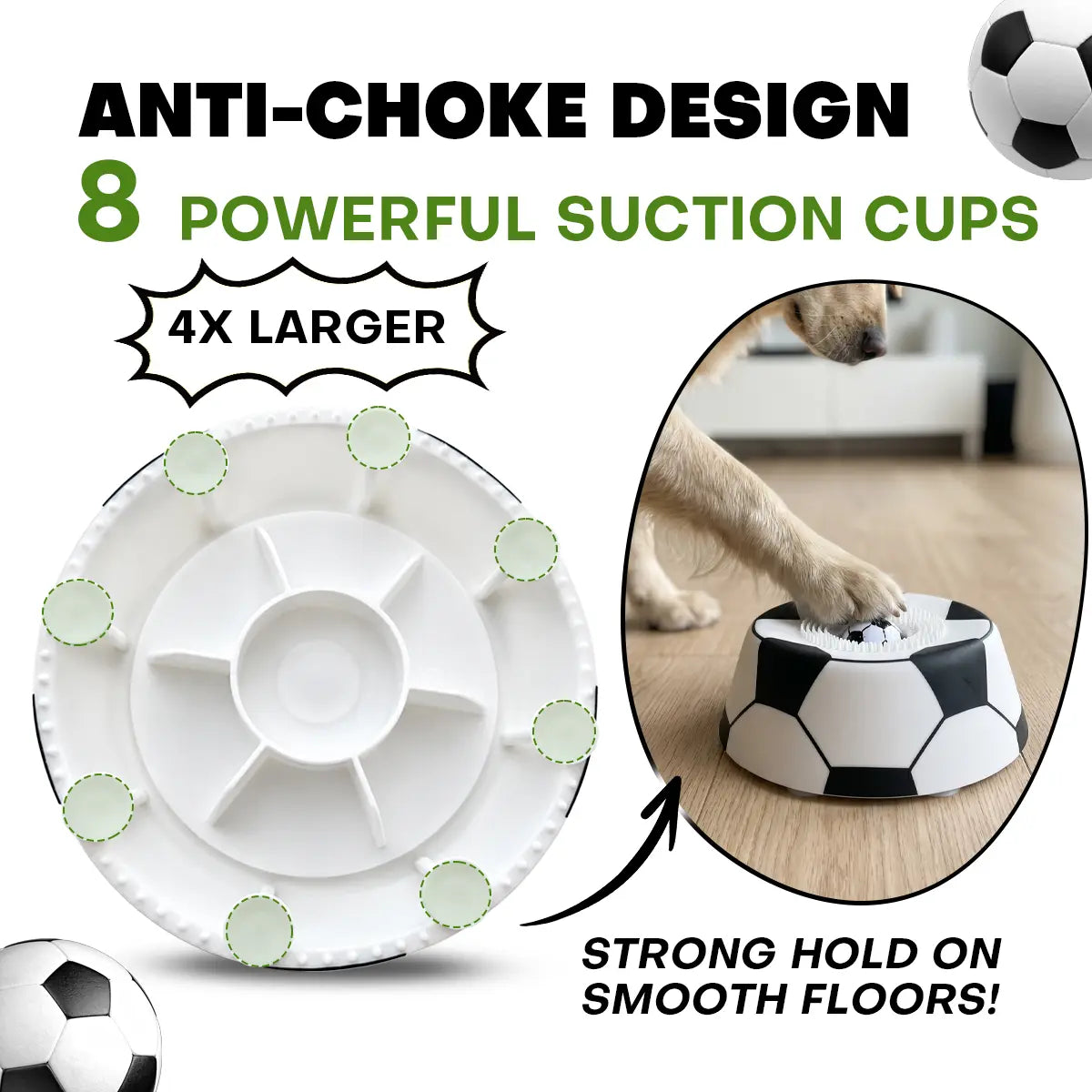 Slow feeder lick bowl for dogs with enrichment ball